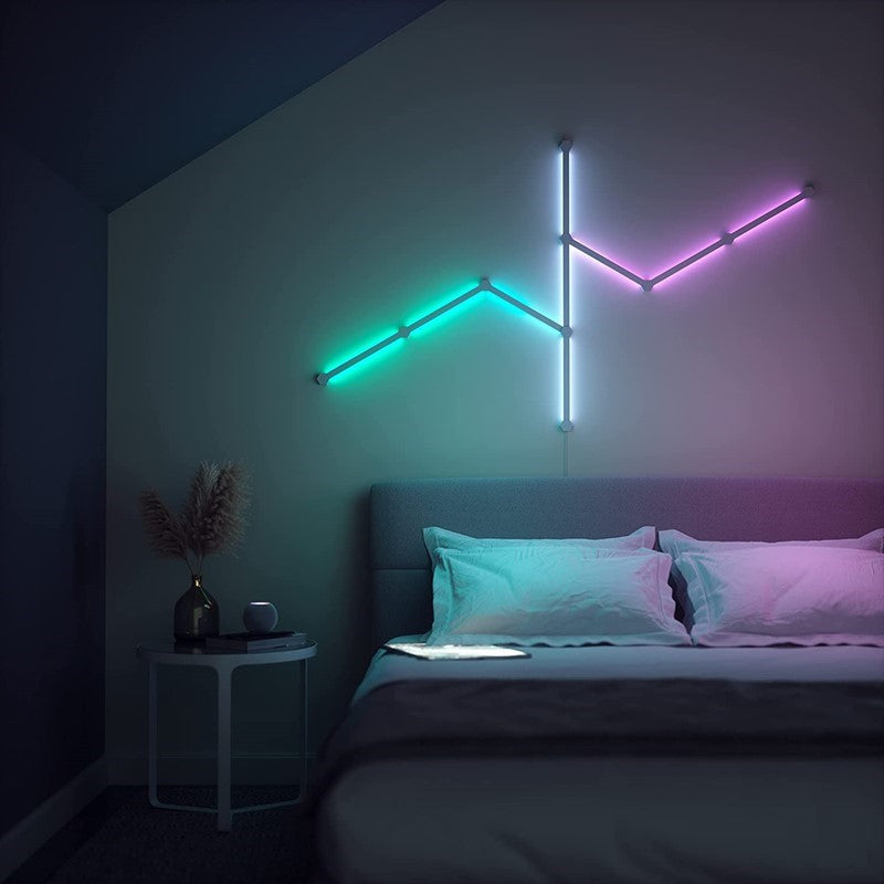 Nanoleaf Lines - RGBW Smarter Kit With 16M+ Colors, Dimmable Gaming and Home Decor Wall Lights (15 LED Light Lines) Nanoleaf Lines - RGBW Smarter Kit With 16M+ Colors, Dimmable Gaming and Home Decor Wall Lights (15 LED Light Lines)